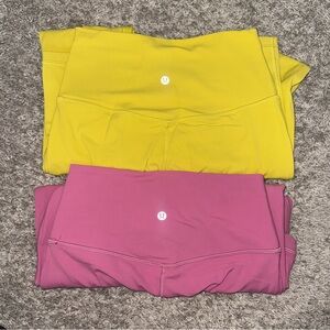 lululemon Align Yellow and Pink leggings